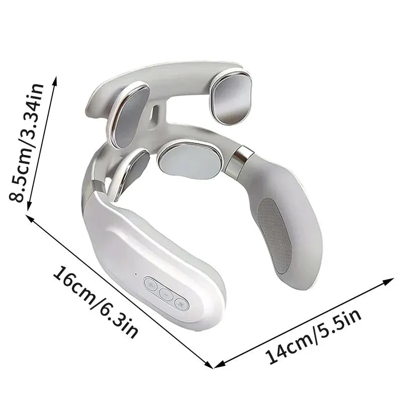 4 Head USB Rechargeable Heated Neck Massager