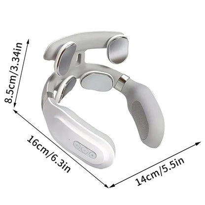 4 Head USB Rechargeable Heated Neck Massager