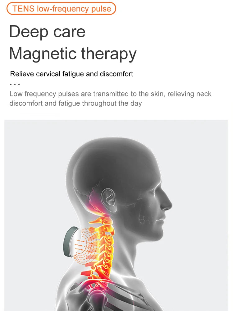 4 Head USB Rechargeable Heated Neck Massager